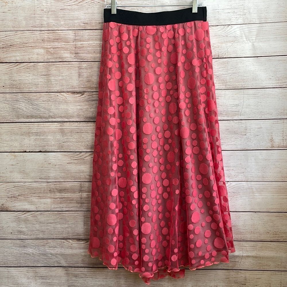 LULAROE MODEST MAXI SKIRT IN CORAL LACE‎